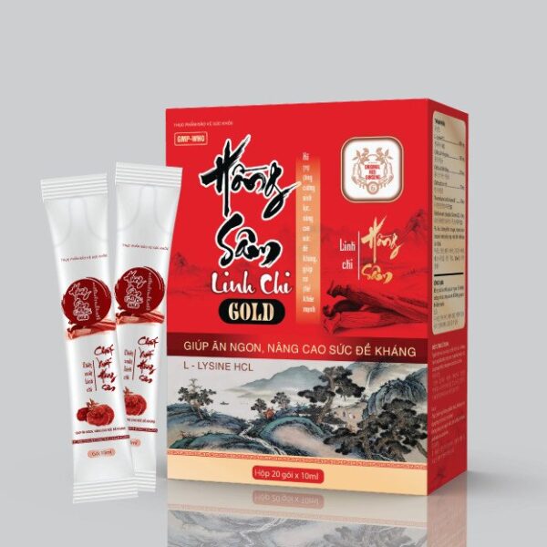 HỒNG SÂM LINH CHI GOLD (Hộp 20 gói)