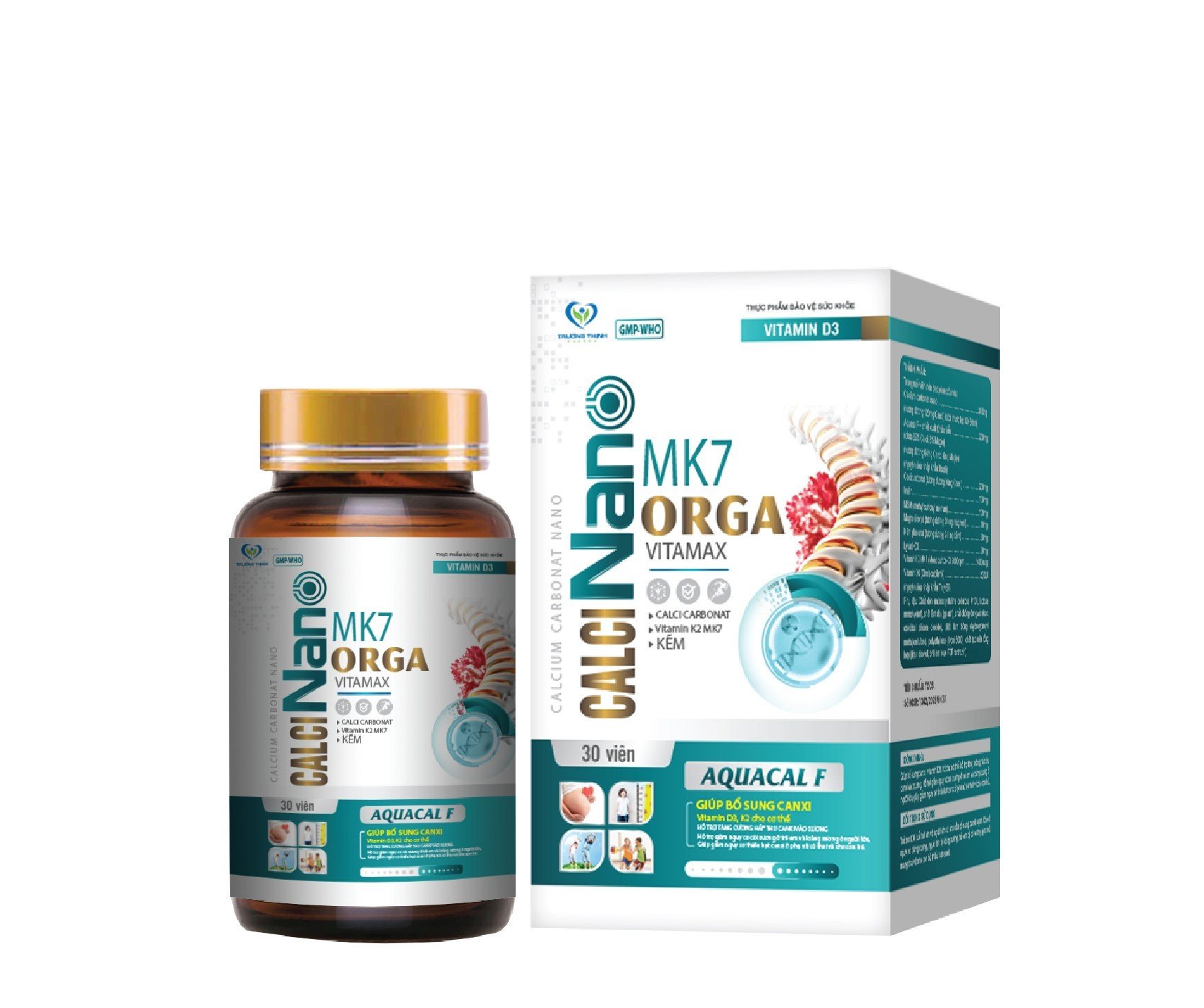 CALCINANO MK7 ORGA VITAMAX (Lọ 30 viên)