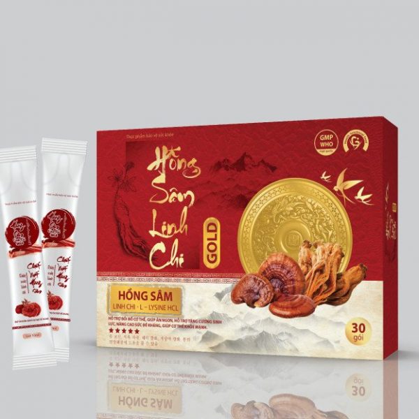 HỒNG SÂM LINH CHI GOLD (Hộp 30 gói)